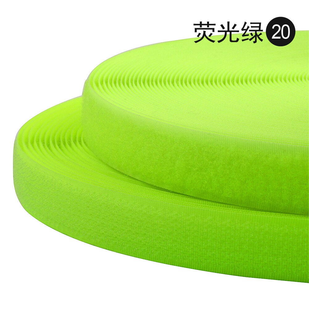 Geen Zelfklevende Sluiting Tape Diy Polyester Nylon Haak Lus Haak Sluiting Tape Naaien Accessoires Geen Sterke Lijm 2Cm * 25Yards: Brigth yellow