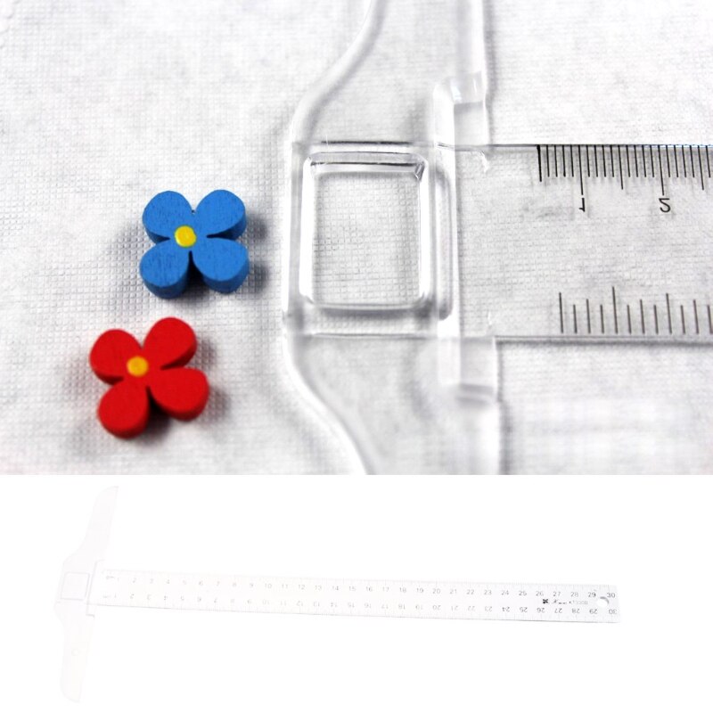 30cm 12 '' plastic metrische t-vierkant dubbelzijdige liniaal meetinstrument