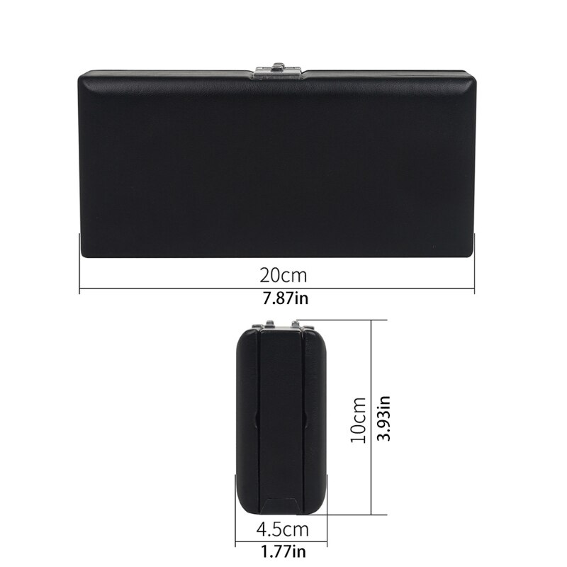 Wooden Oboe Reed Case Storage Box for 20 Oboe Reeds PU Leather Cover Black