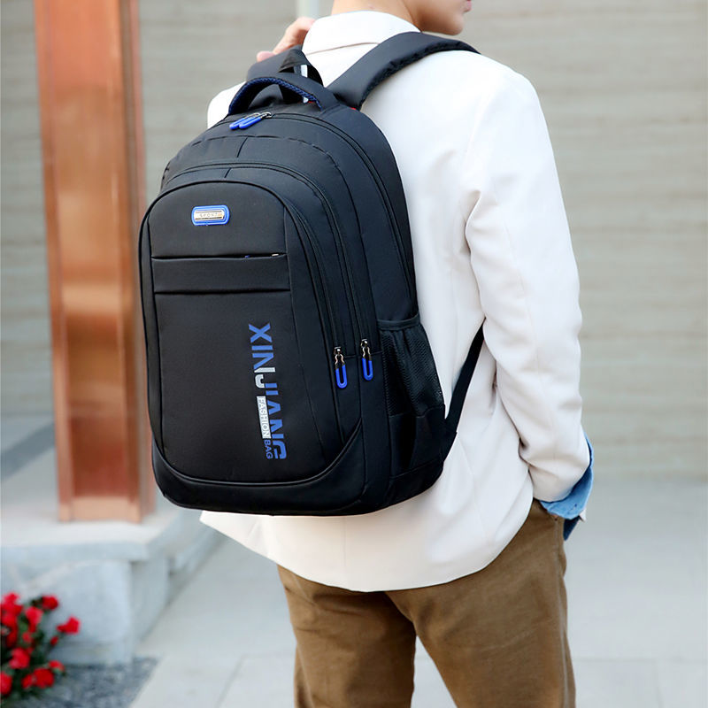 Large Capacity High School Bags for Teenage Boys University Student School Backpack Men Nylon