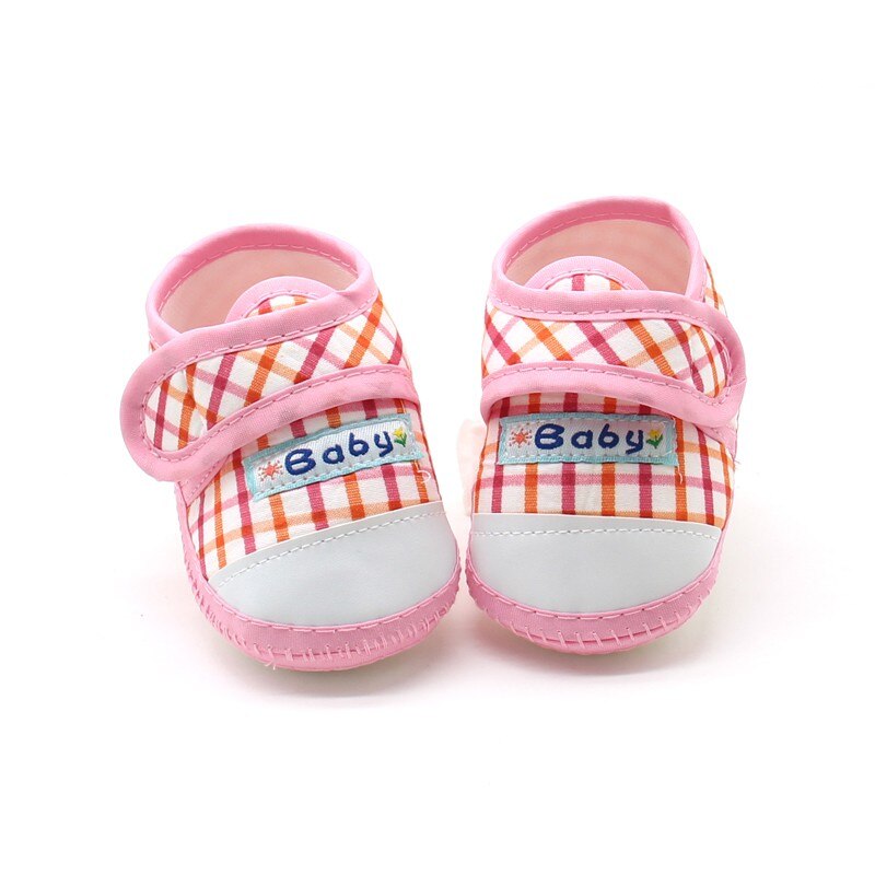 Baby Jongens Meisjes Schoenen Katoen Plaid Eerste Wandelaars Peuter Prewalker Soft Sole Laarsjes