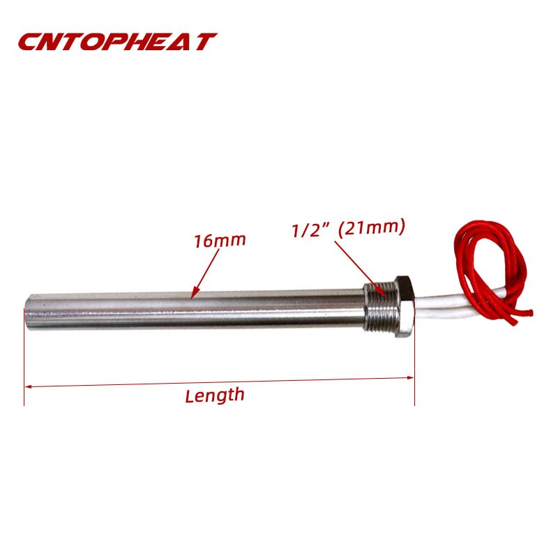 12V/24V Heizpatrone M14 – 50W/100W/200W, SUS304, 10x100mm – Für Warmwasserbereiter & Co.