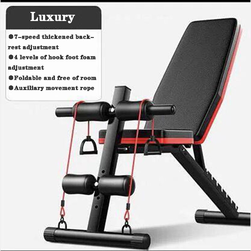 multifunctional folding dumbbell bench, adjustable abdominal muscles, supine board, bench press, fitness chair: Beige