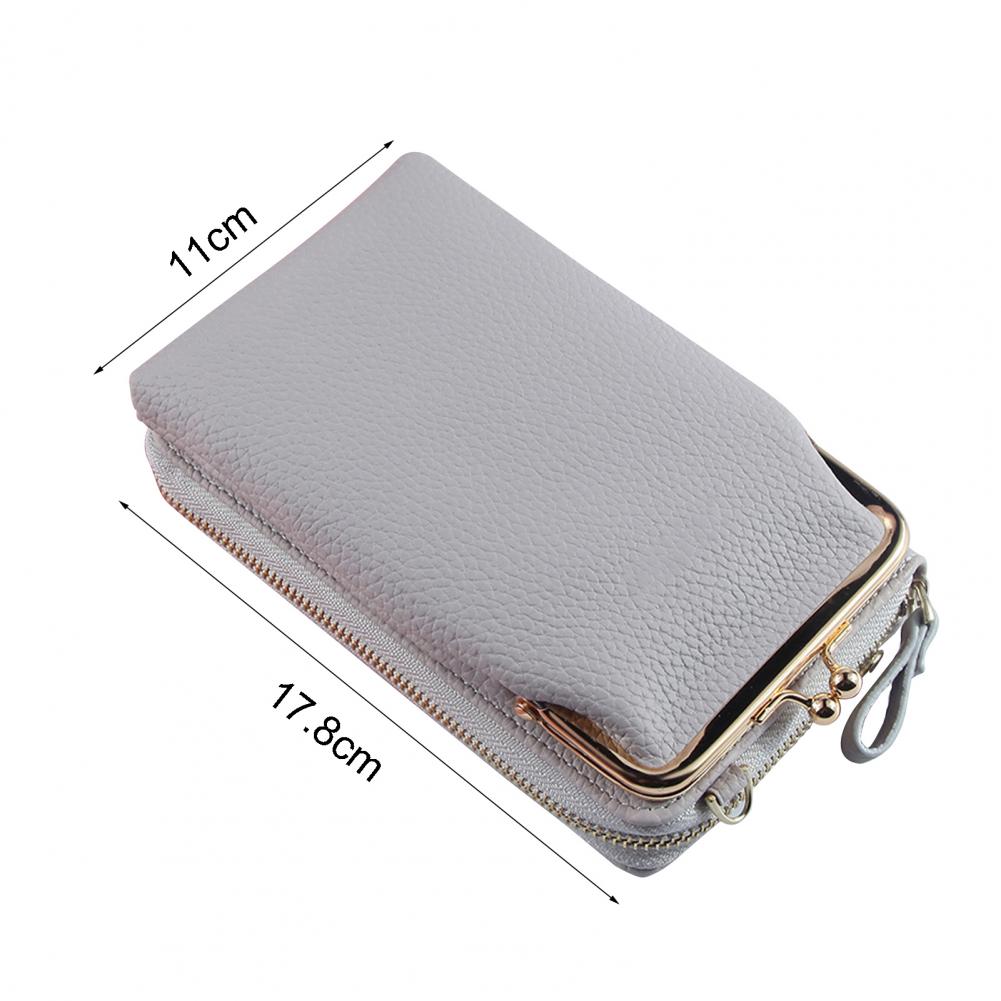 Verkoop! Aankomst Vrouwen Mode Faux Lederen Portemonnee Lange Diagonale Schoudertas Telefoon Rits Clutch