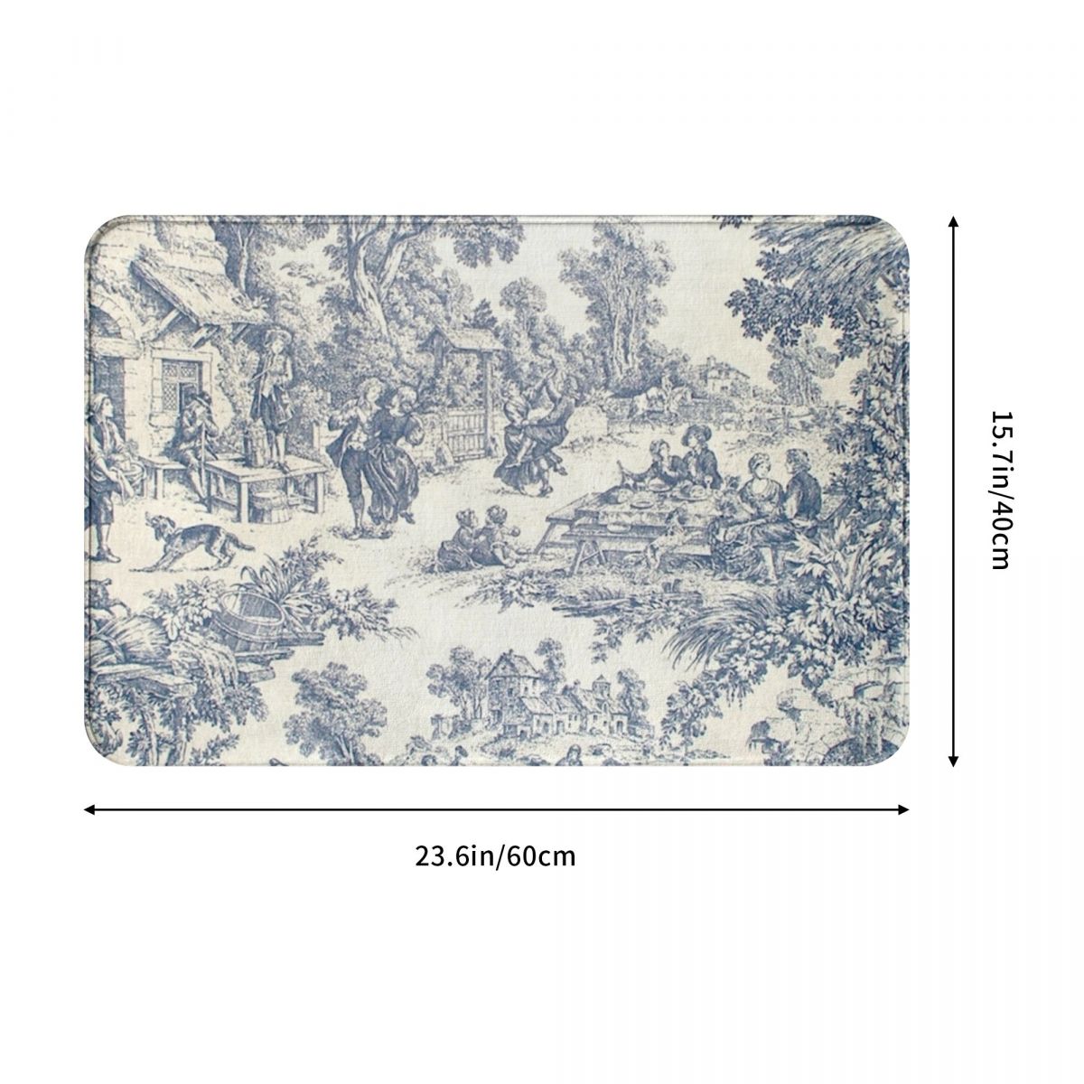Toile De Jouy Nummer 2 Polyester Deurmat Tapijt Tapijt Mat Voetzool Anti-Slip Dustentrance Keuken Slaapkamer Balkon Cartoon