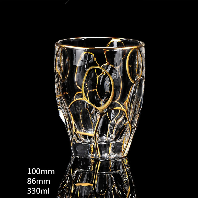 Ouderwetse Whisky Glas Trace Golden Crystal Drinkglazen Chivas Wijn Cup Bar Vasos De Cristal Verre Een Vin Vidro tumbler: Style 18