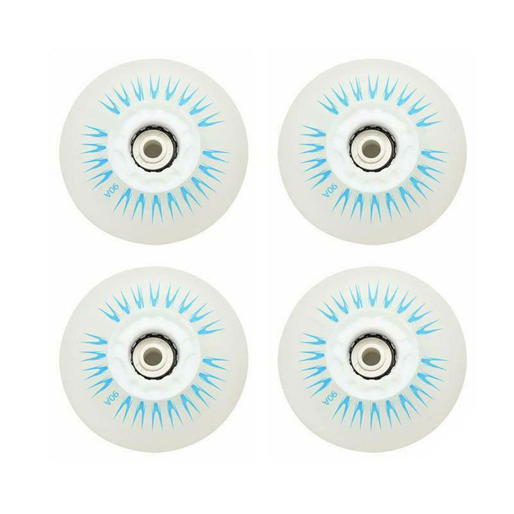 Roues de patins à roulettes coulissantes 90A, éclairage LED, accessoires colorés, 68/72/76/80MM, 4 pièces,rollers patins 4 roues