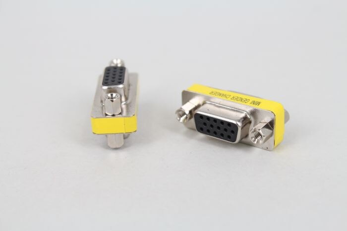 DB15 3 filas de puerto paralelo VGA SVGA conector 15 Pin D Sub hembra a hembra Mini Gender Changer