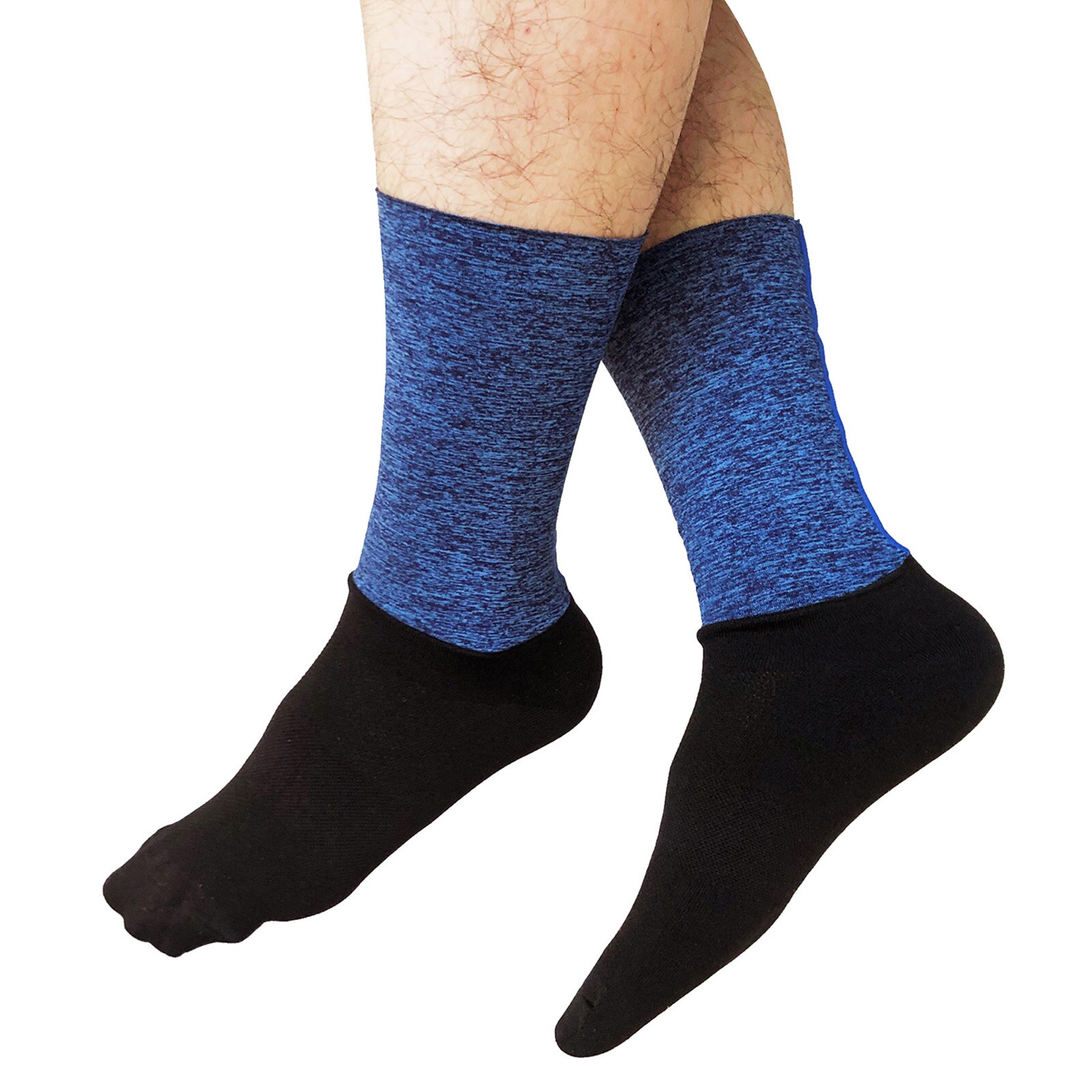 Fietsen Sokken Siliconen Anti Slip Dikke Warme Splitsen Enkel Sport Sokken Voor Outdoor Running Wandelen Basketbal: Blue 