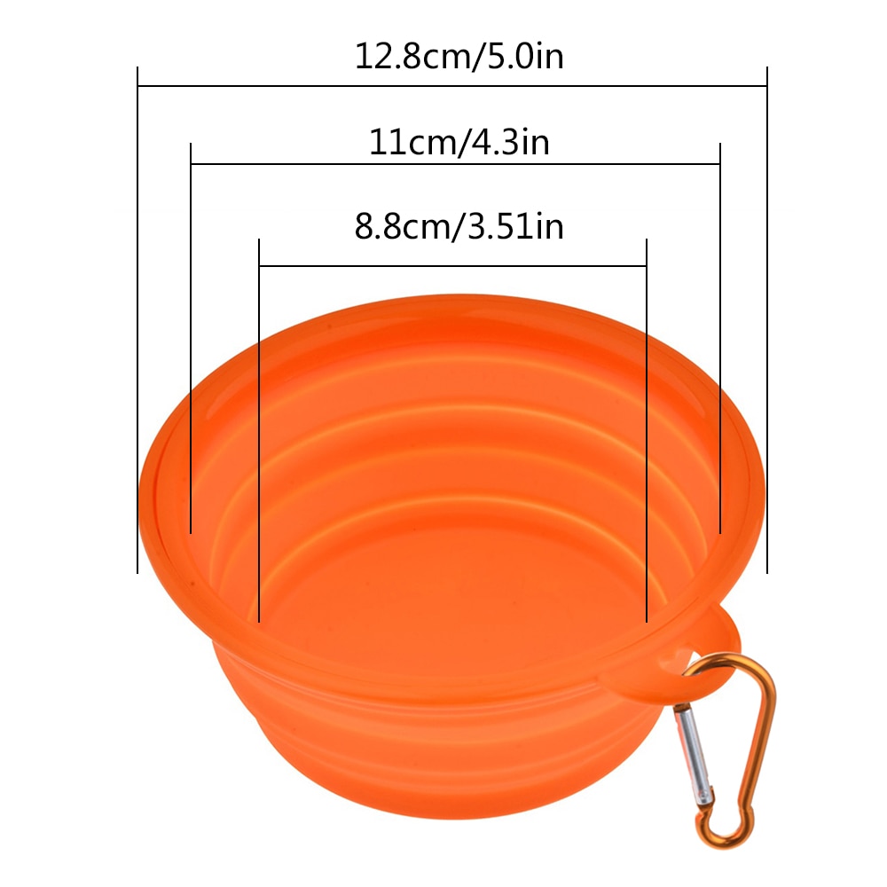 Pet Bowl Folding Silicone Travel Dog Bowls Outfit Feeder Walking Portable Water Bowl For Small Medium Dogs Cat Bowls Accessories: B-10 12.8x5.5cm