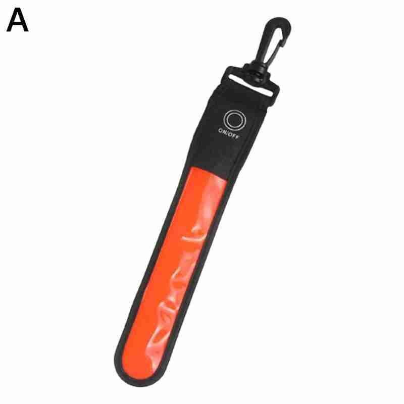 Reflective LED Light Arm Armband Strap Safety Belt Night Outdoor Accessories Reflective Lighting Pendant Decor Sports Bag Belt: Red