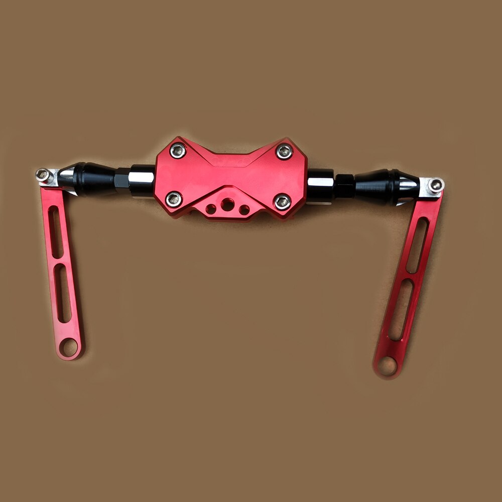 Poste de equilibrio de manillar modificado para motocicleta, varilla de refuerzo ajustable de aleación CNC, accesorios para Moto: Rojo