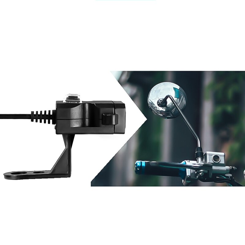 Porta usb dupla 12v, à prova d' água, moto, guidão, carregador 5v 1a/2,1a, adaptador de fonte de alimentação para celular móvel