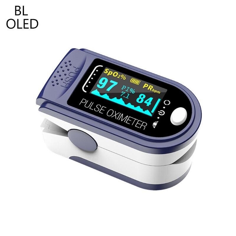 Fingerspitze Pulsoximeter Blutdruck Herz Bewertung SPO2 Monitor OLED Finger Oximeter: Blau OLED