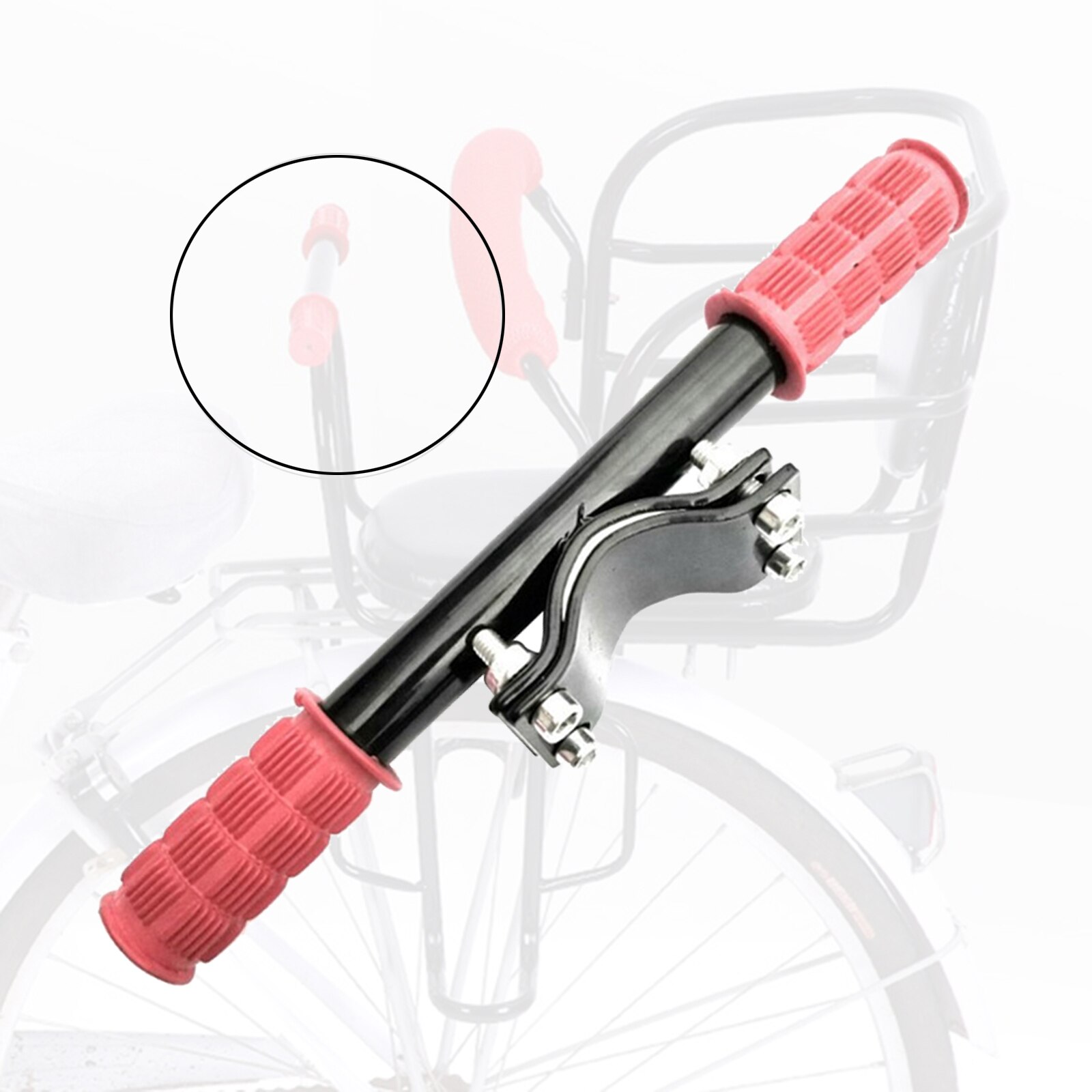 Fiets Kinderzitje Armsteun Mtb Elektrische Fiets Kids Leuning Stuur Arm Rest Staaf Grip: Red