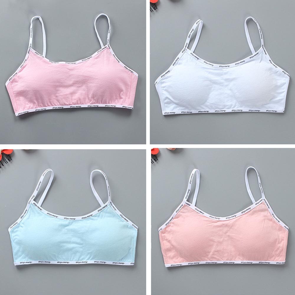 V-TREE ragazze reggiseno in cotone intimo traspirante top Crop adolescenti per ragazze morbido reggiseno sportivo per bambini cura del seno dei bambini