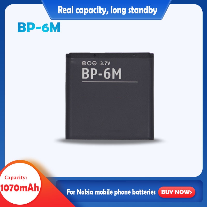 1PCS 3.7V 1070mAh BP-6M Replacement Li-ion Battery For Nokia N73 N77 N93 N93S 3250 6151 6233 6234 6280 6282 6288 6290 9300i 9300