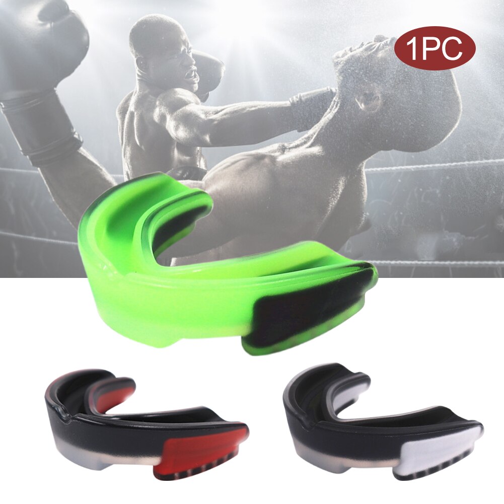 Boxe Sanda Taekwondo rettifica Club bocchino MMA Gel Gum Shield con custodia protezione denti pallacanestro Rugby Karate protezione bocca