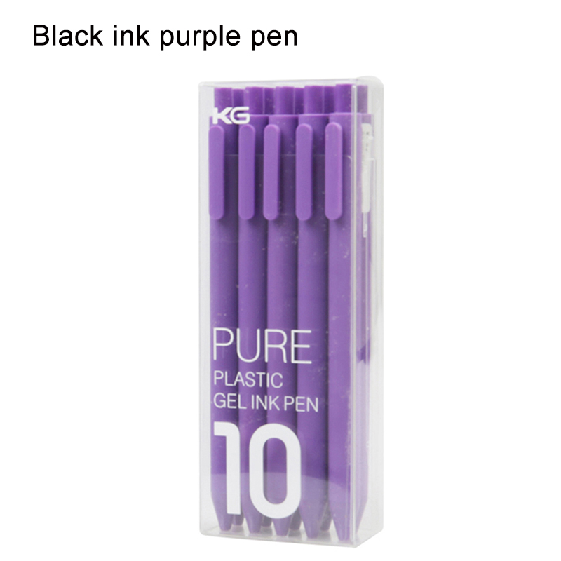 Kaco gelstifte-einstellen mit schwarzer und farbiger tinte, einziehbar, für freundlicher und erwachsene zum malen, 0.5mm extrafeine spitzen, niedliches schreibwarenset: Lila