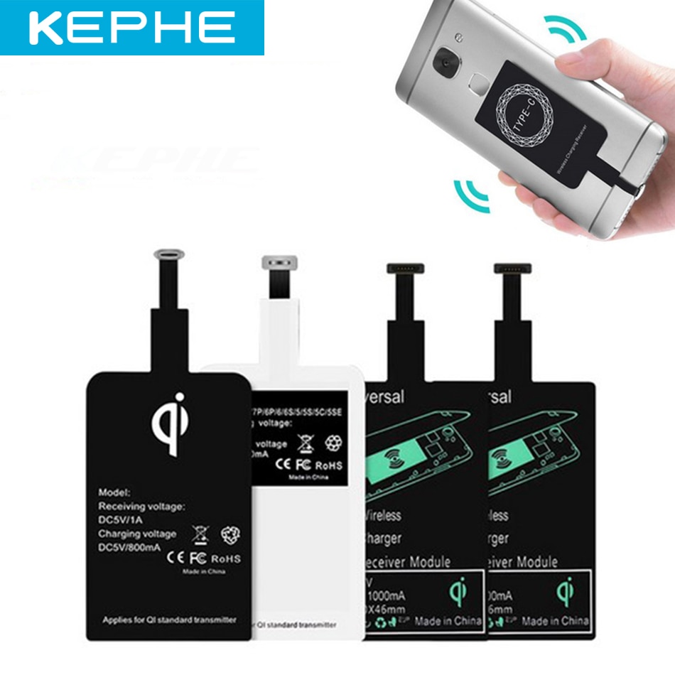 KEPHE Universele Qi Draadloze Oplader Ontvanger Adapter Receptor Ontvanger Coil Telefoon Micro mobiele Telefoon Oplader voor Android iPhone