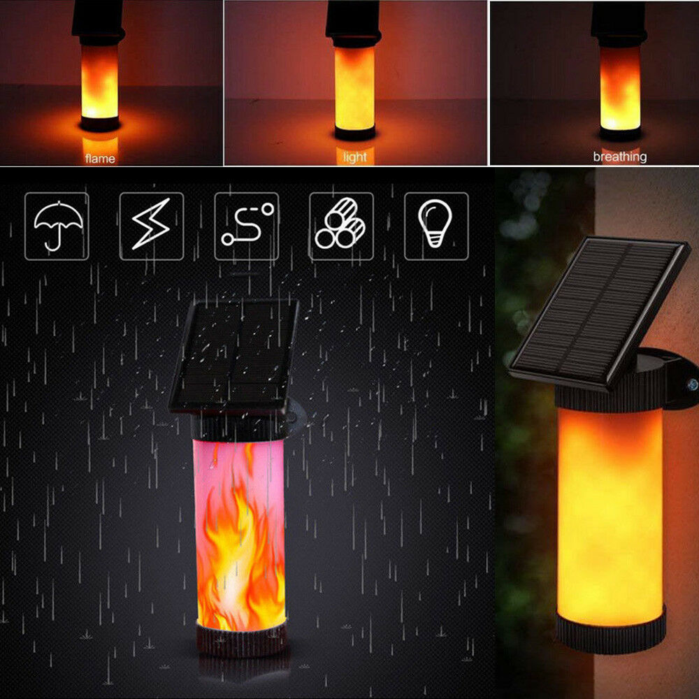 Solar- angetrieben LED Flamme Lampe Wasserdichte 102LED Rasen Flamme Flackern Taschenlampe draussen Solar- LED Feuer Lichter Garten Dekoration