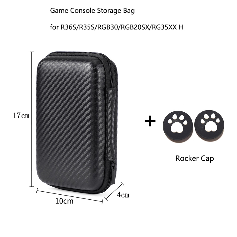 Game Console Opbergtas voor R36S/R35S/RGB30/RGB20SX/RG353M/RG35XX H harde Draagbare Beschermhoes Organizer Handheld Tas: Druiven