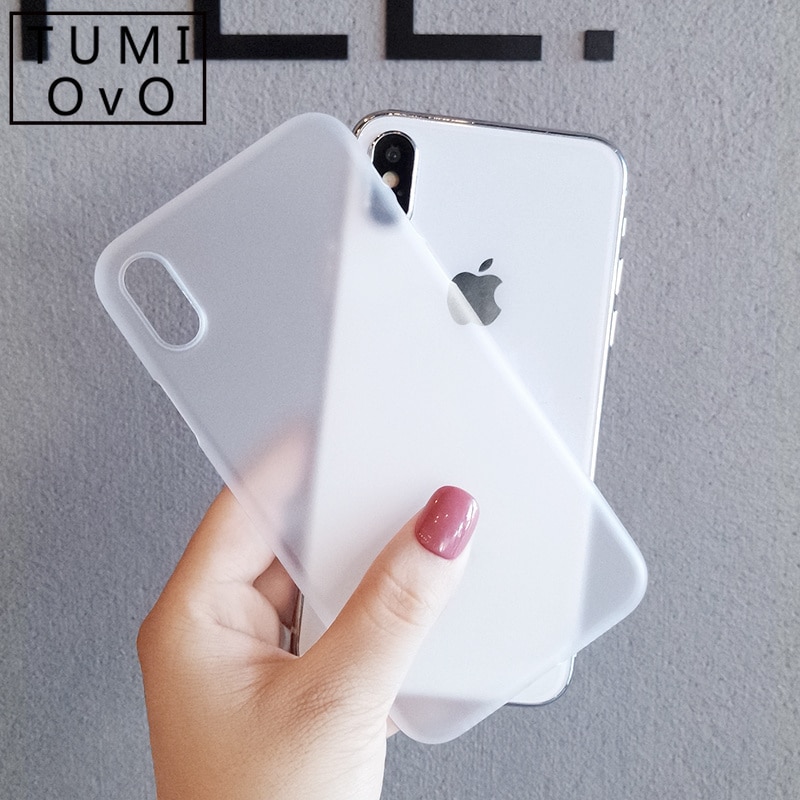 Funda mate ultrafina para iPhone 7 8 Plus, carcasa SImple transparente para iPhone 6, 6s, X, Xr, Xs, Max