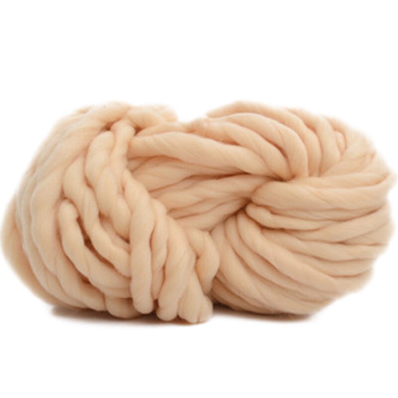 Håndstrikket Tæppe Garn - Super Tykt Chunky Garn - 250g pr. Parti: Beige