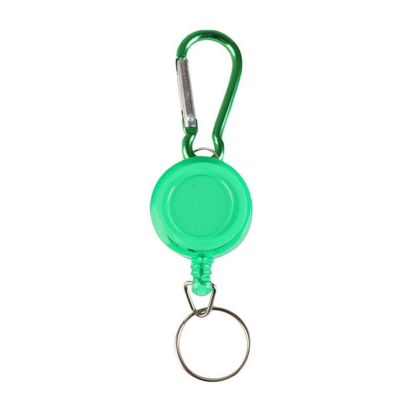 Portable Fly Fishing Rope Tape Measure Tool Retractor Keychain Retractable Reel Badge Holder Fly Fishing Carabiner Clip