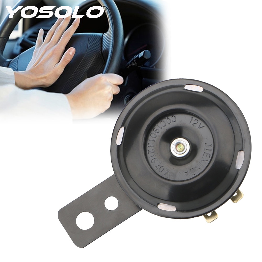 YOSOLO-bocina de 12V 1,5a 105db, bocina redonda resistente al agua Universal, bocina eléctrica para motocicleta, Kit de bocina de señal para motocicleta