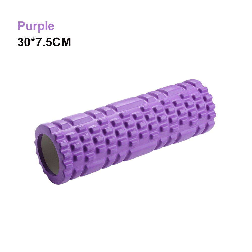 30cm yoga colonna palestra fitness schiuma rullo Pilates yoga esercizio schiena muscolo massaggio rullo morbido blocco yoga trasporto di goccia: Viola