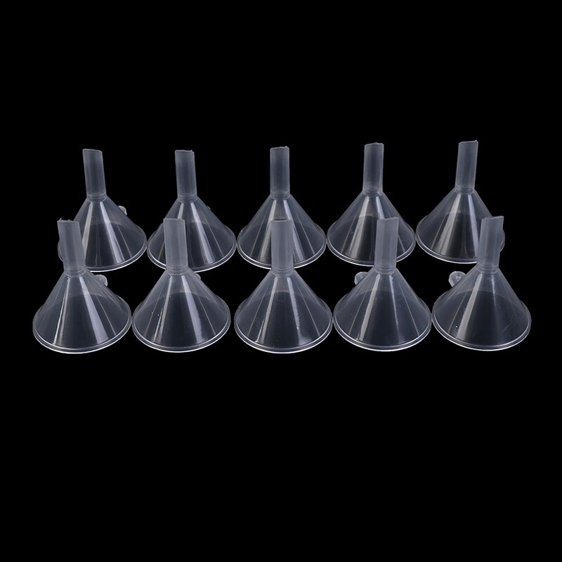 10Pcs Transparant Mini Trechters Kleine Plastic Bottleneck Flessen Verpakking Extra Hulpmiddel Voor Parfum Diffuser Mini Smalle Fijne