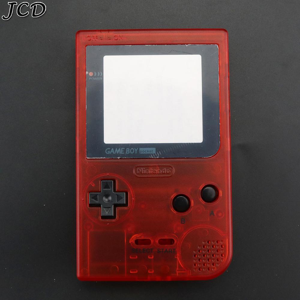 Jcd Lichtgevende Volledige Set Behuizing Shell Cover Case W/Rubber Pad En Schroevendraaier Voor Gameboy Pocket Gbp Shell Knoppen: Clear Red