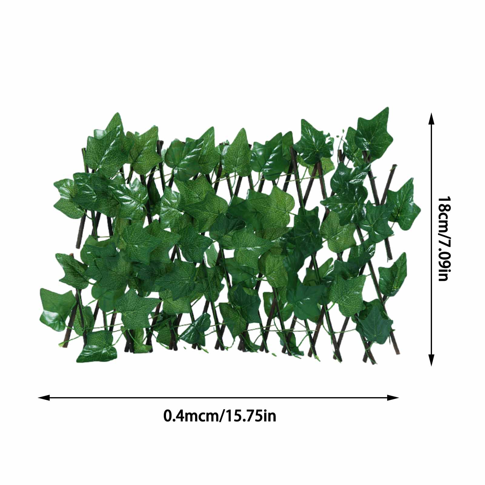 Privacy Fence Screen Wooden Expandable Faux Plant Artificial Leaf Garden Fence Panel Wall Landscaping Backyard Balcony Decor