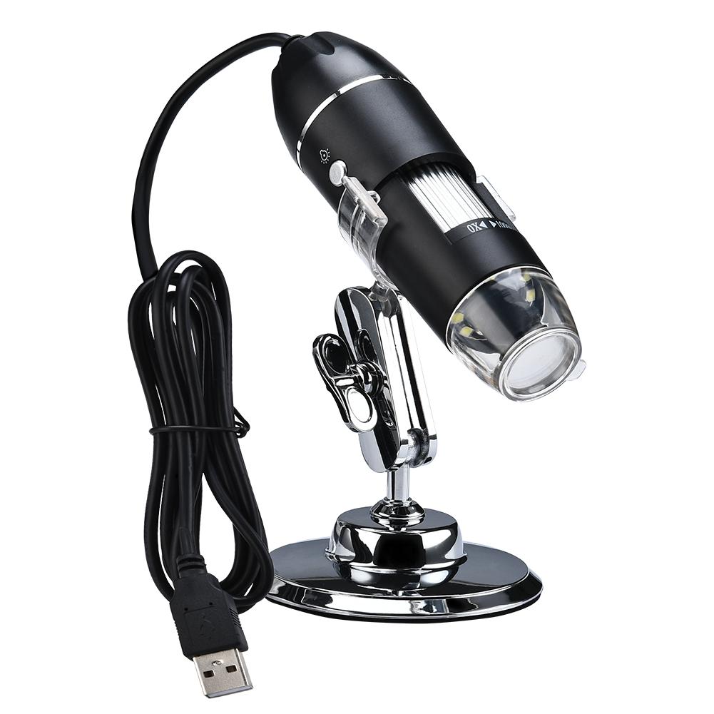 1600X USB Digital Mikroskop Elektronische Mikroskop Kamera Endoskop 8 LED Lupe Einstellbare Vergrößerung mit Stand Für PC