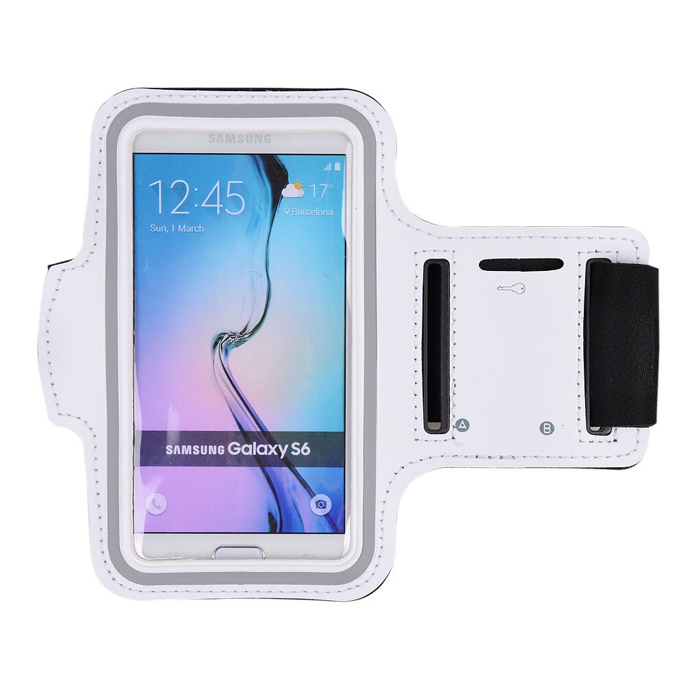 6" Waterproof Running Sports Armband For Huawei P10 P20 P30 Honor 20 10 9 9X 8X 8A 8C 7C Nokia 5 6 8 9 OnePlus 7 Pro Phone Cases: White 1