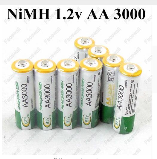 Daweikala AA 3000 1.2 V Quanlity Oplaadbare Batterij AA 3000mAh NI-MH 1.2 V Oplaadbare 2A Baterias 3000 +