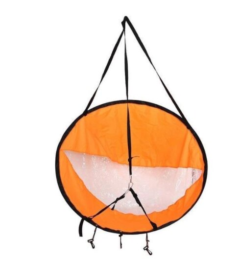 JOYLIVE Rowing Boats Sailboat Durable Portable Folding Downwind Wind Paddle Sail Surf Board Kayak Sail For Kayak Canoe Boat: Orange