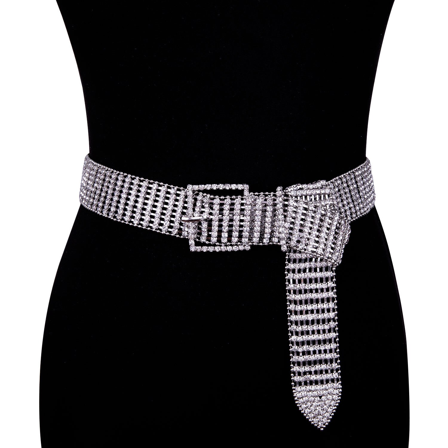 Femmes taille ceinture chaine ceinture strass luxe. Grandado