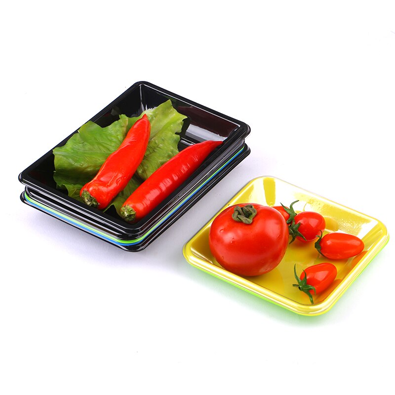 Misource 50 Stuks 2518 # Platte Bodem Verpakking Fruit Display Plastic Trays Voor Groente