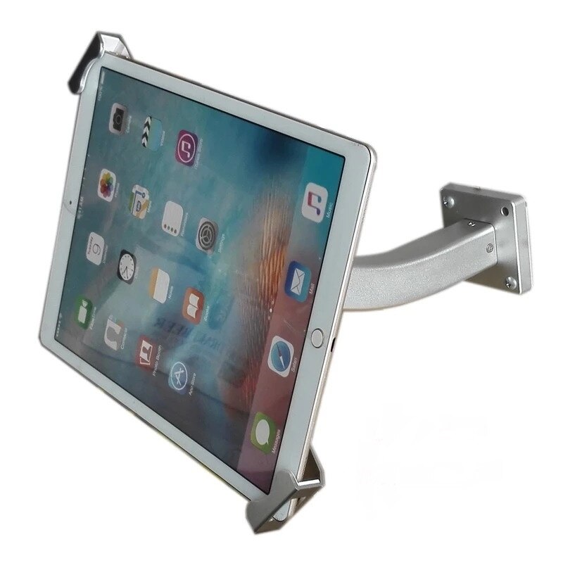Universal tablet wall mounting holder anti-theft desktop mount bracket lock holder display stand for 9.7-12.9 iPad Samsung ASUS