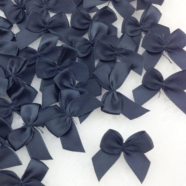 100pcs Mini Satin Ribbon Flowers Bows Craft Wedding Decoration Upick A176: Color 3