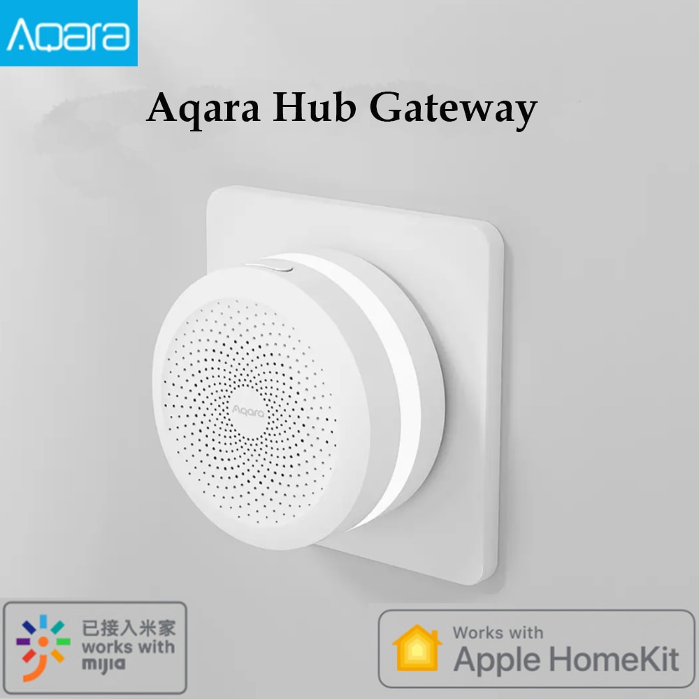 100%  originale aqara  m1s hub gateway med rgb natlys smart hjemmecenter smart hjemmearbejde mijia app apple homekit siri kontrol