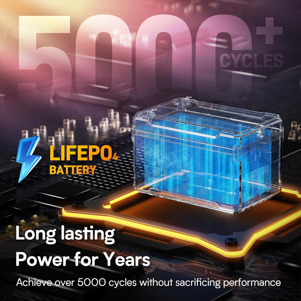 Højkapacitets lifepo 4- batteri 12v x 180000 mah med indbygget bms - løsning til solpaneler, autocampere, yachter og nødstrøm