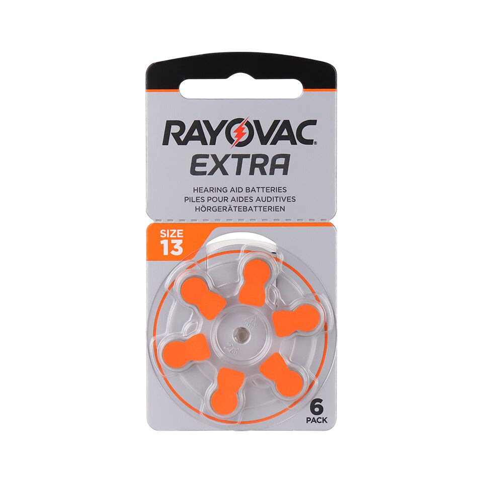 60 stk rayovac ekstra sink luft høreapparatbatterier  a13 13a 13 p13 pr48 høreapparatbatteri  a13