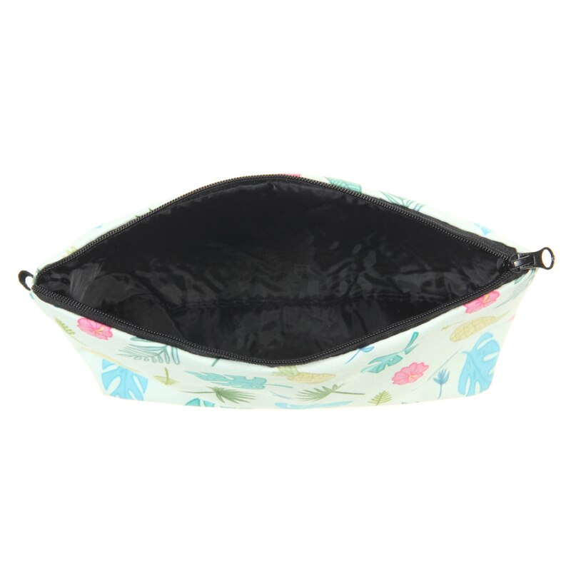 Jom Tokoy Cosmetische Organizer Tas Warmte-overdracht Afdrukken Groene Bladeren Make-Up Tas Mode Vrouwen Cosmetische Tas