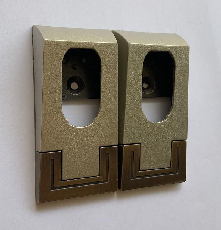 2Pcs Zinklegering Kast Kledingstang Flens Klem Pijp Rail Base Gordijn Staaf Douchegordijn Kast Staaf End Ondersteunt sockets: I