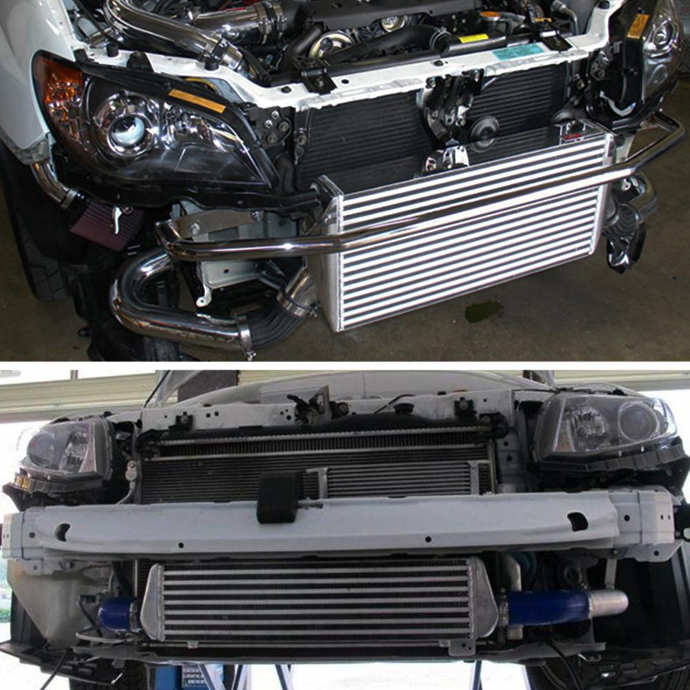 Universal Intercooler Car Radiador Turbo 530x180x65mm Front Mount Tube-fin Cold Air Intake Radiator Outlet