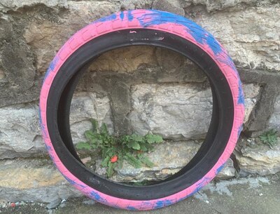20 inch bmx bike tire 406 tire 20*2.4 bicycle tires colorful: Burgundy