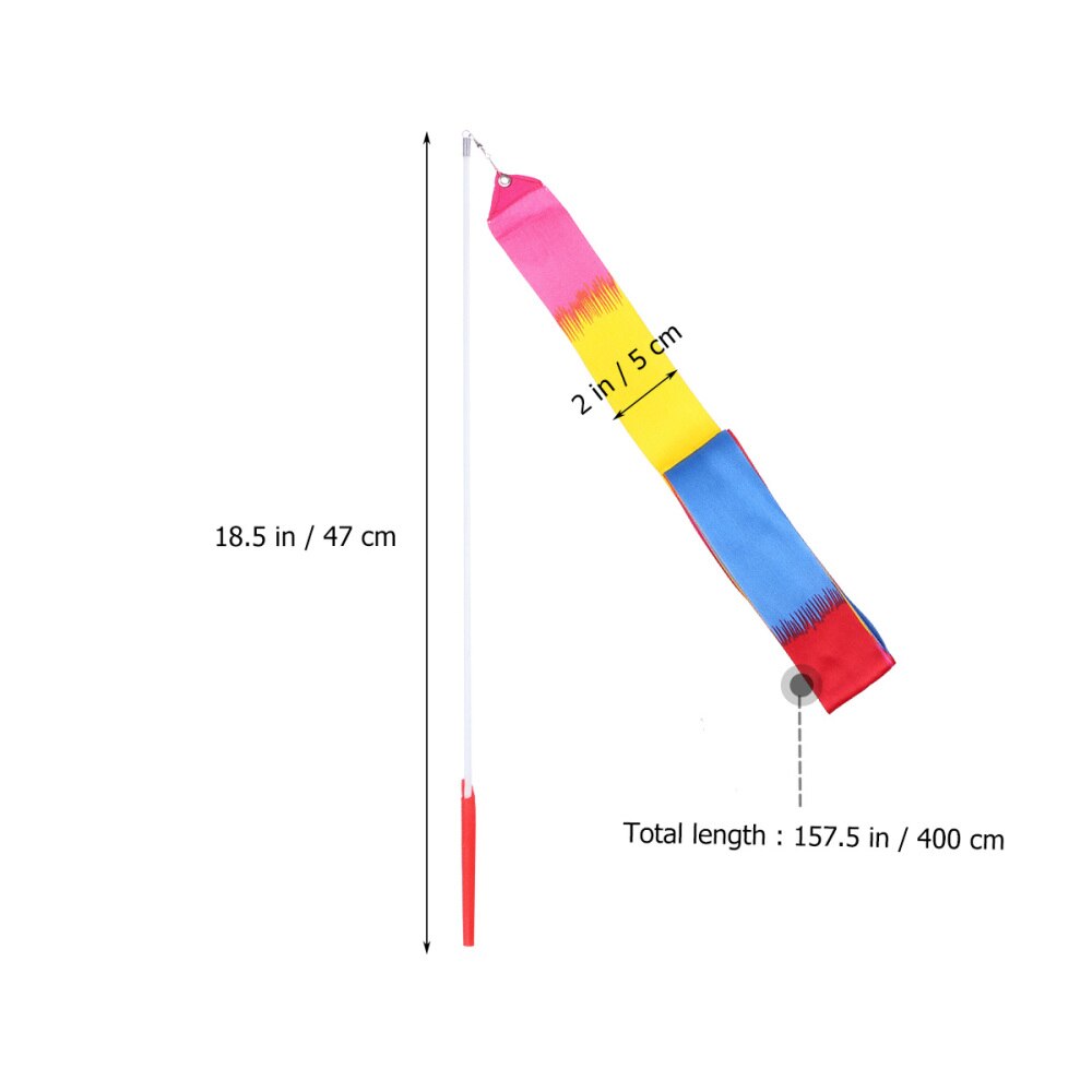 4PC Rhythmic Gymnastics Ribbons Performance Bodybuilding Art Props Children Streamers